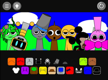 Screenshot of the Cursed Sprunki Mod gameplay